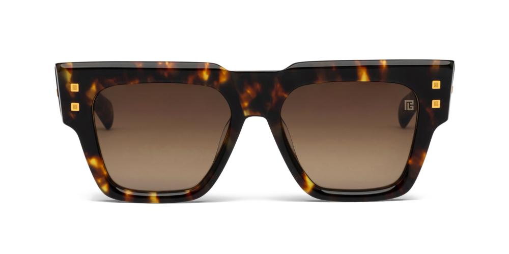 B-ARMY Havana Geometric Sunglasses