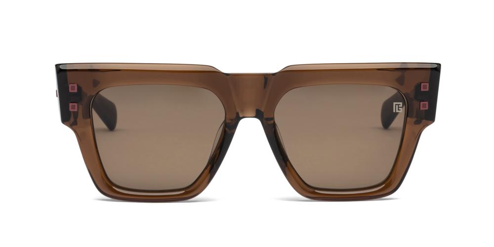B-ARMY Brown Geometric Sunglasses