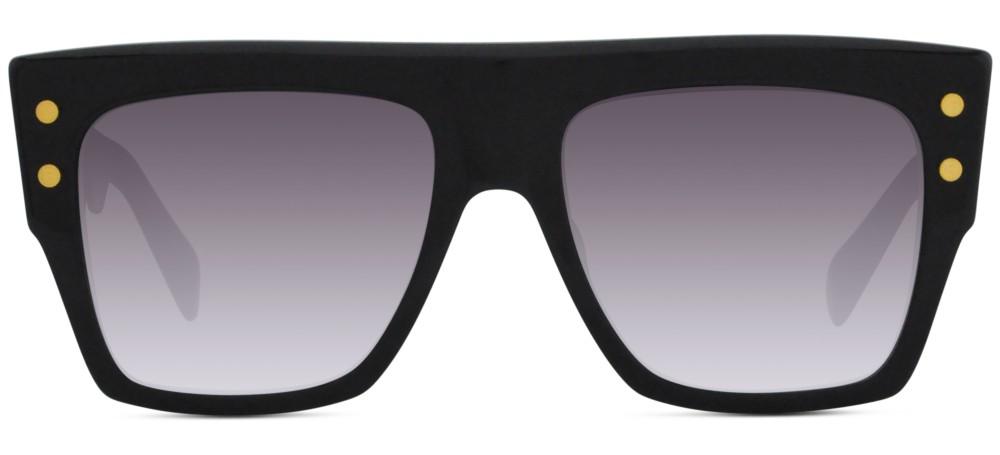 B-I Black Geometric Sunglasses