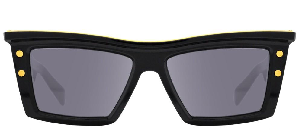 B-VII Black Geometric Sunglasses