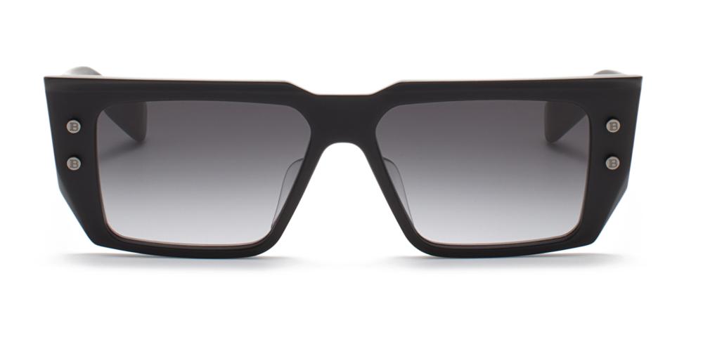 B-VI Black Geometric Sunglasses