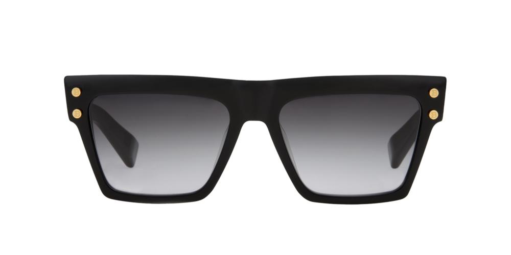 B-V Black Geometric Sunglasses