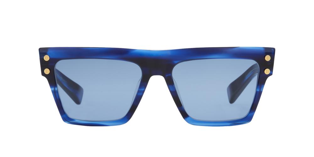 B-V Blue Geometric Sunglasses