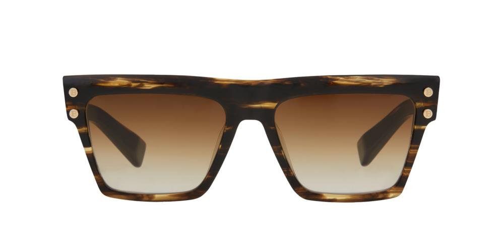 B-V Brown Geometric Sunglasses