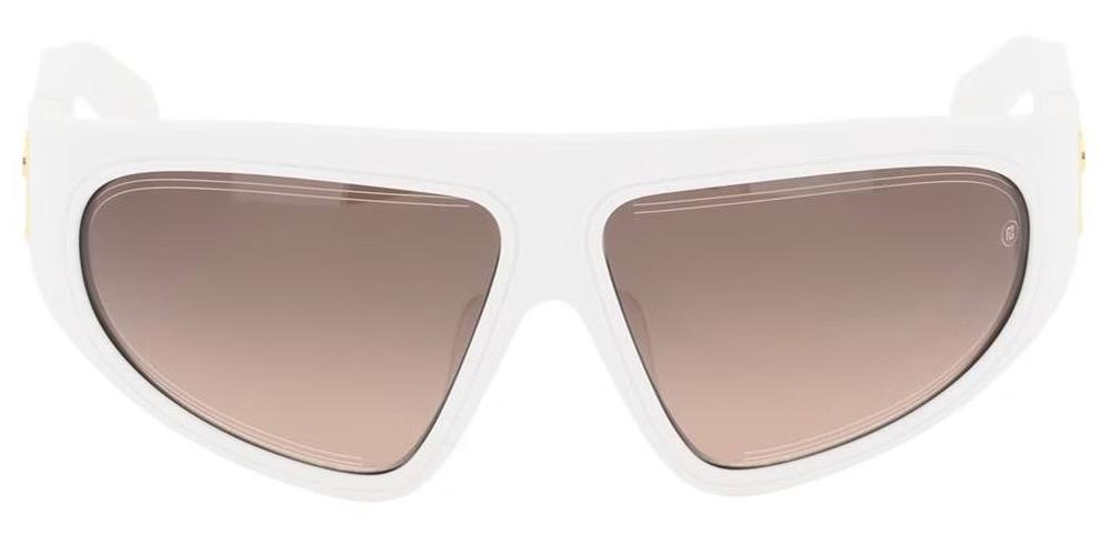 B - ESCAPE White Geometric Sunglasses