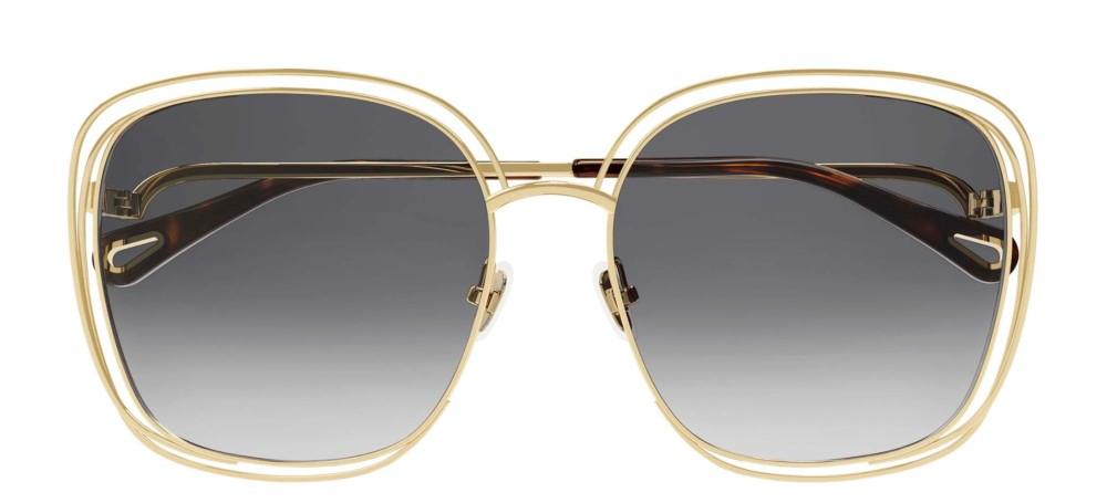 CH0077SK Gold Geometric Sunglasses