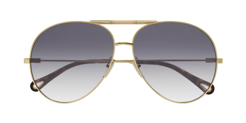 CH0113S Gold Pilot Sunglasses