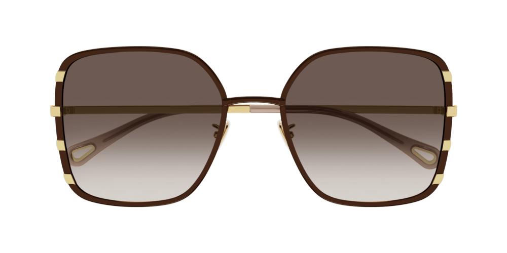 CH0143S Brown Geometric Sunglasses