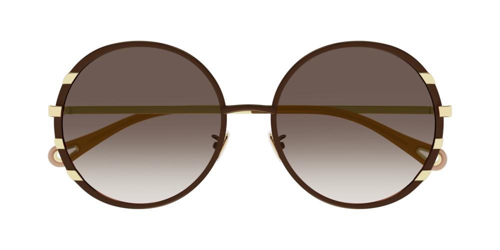 CH0144S Brown Round Sunglasses
