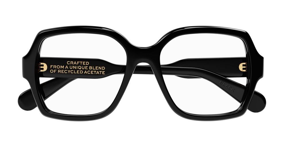 CH0155O Black Geometric Eyeglasses
