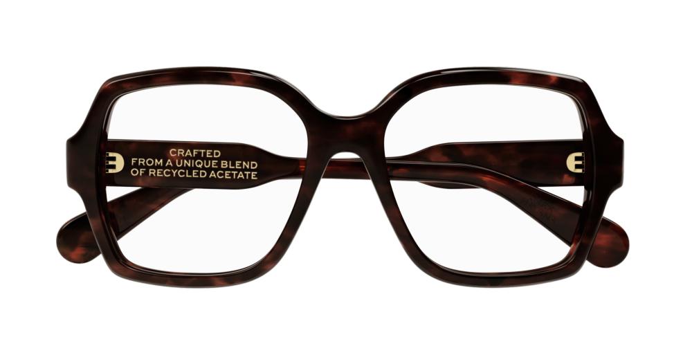 CH0155O Havana Geometric Eyeglasses