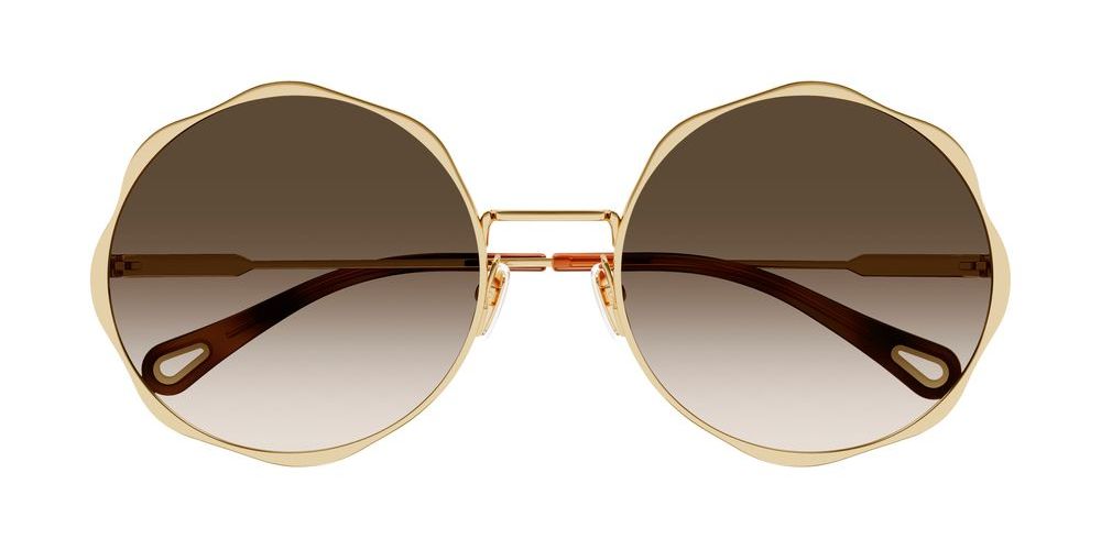 CH0184S Gold Round Sunglasses