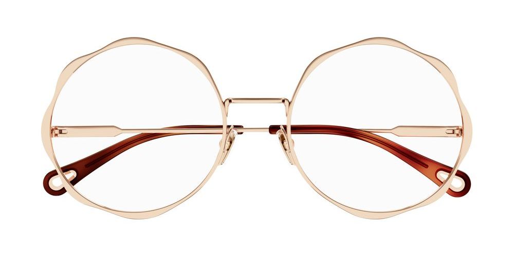 CH0185O Rose Gold Round Eyeglasses