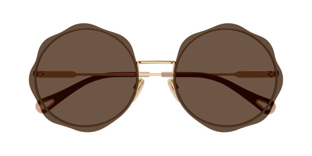 CH0202S Gold Round Sunglasses