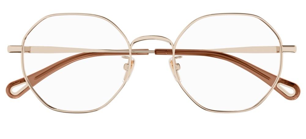 CH0215OA Gold Round Eyeglasses