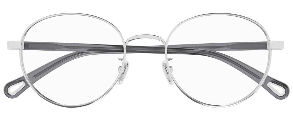 CH0216OA Silver Round Eyeglasses