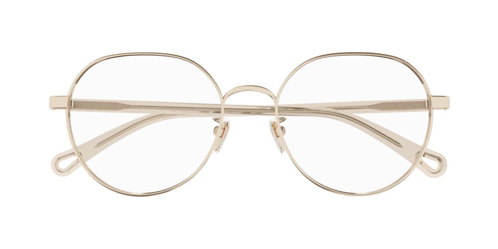 CH0246OA Gold Round Eyeglasses