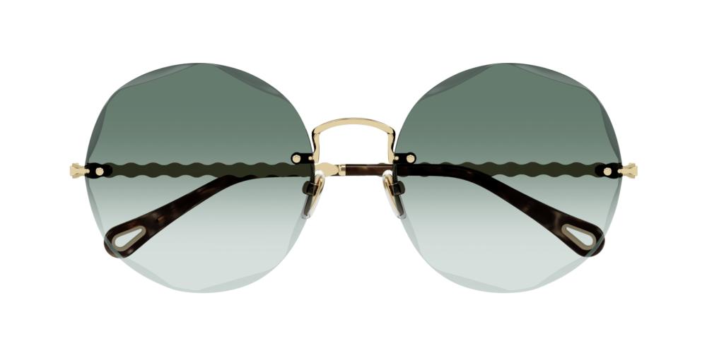 CH0254S Gold Round Sunglasses