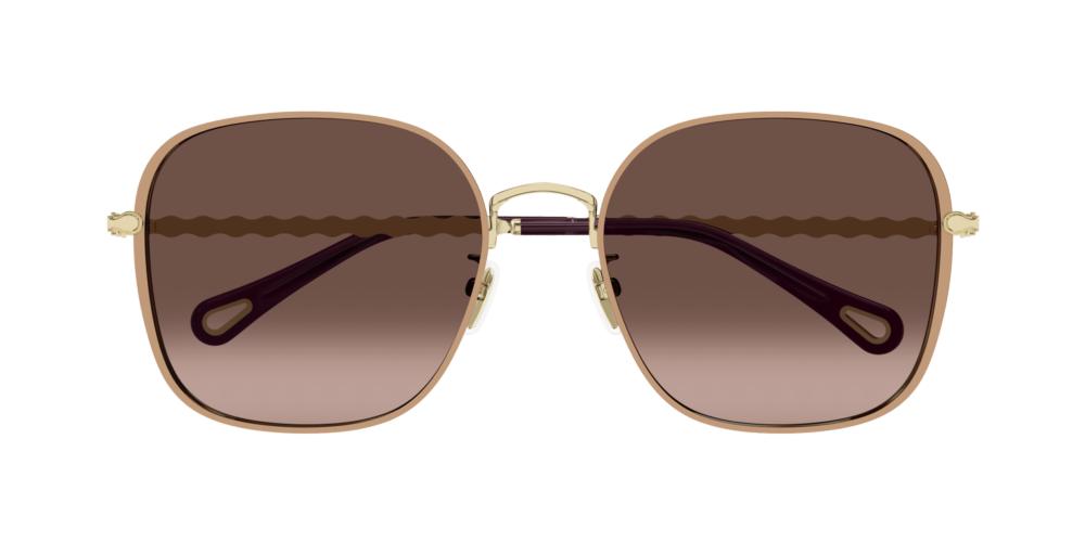 CH0255S Gold Geometric Sunglasses