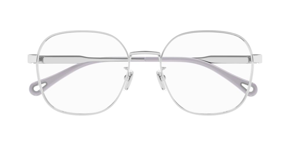 CH0274O Silver Geometric Eyeglasses
