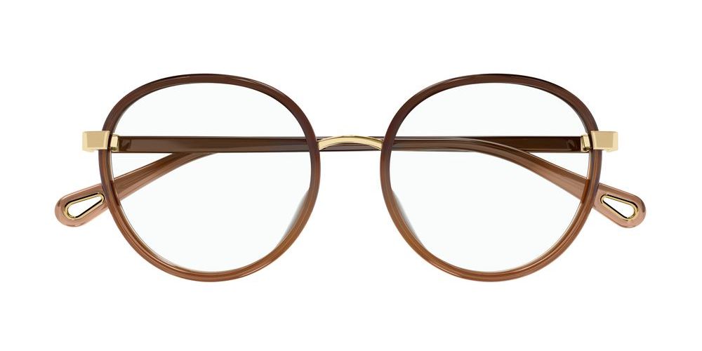 FRANKY CH0033O Brown Round Eyeglasses