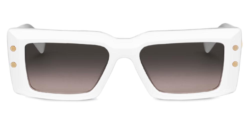 IMPERIAL White Rectangle Sunglasses