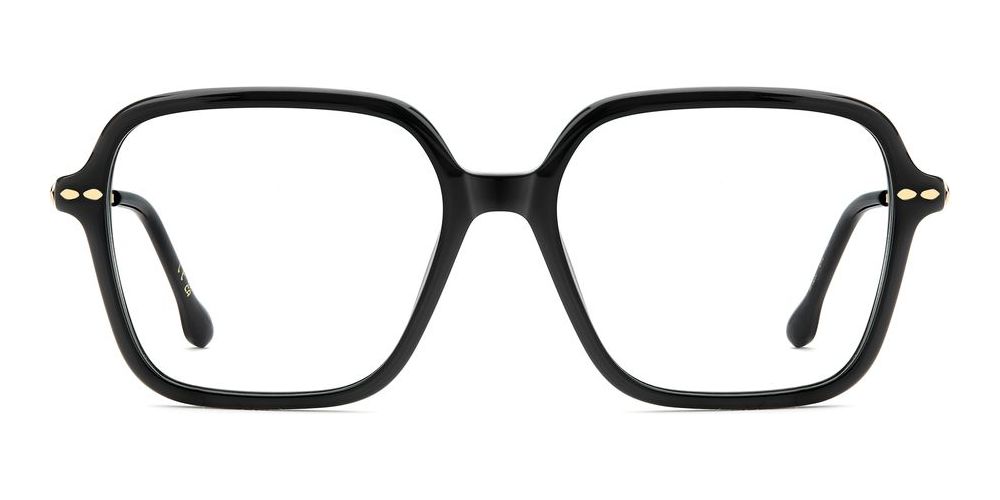 IM 0230 Black Squared Eyeglasses