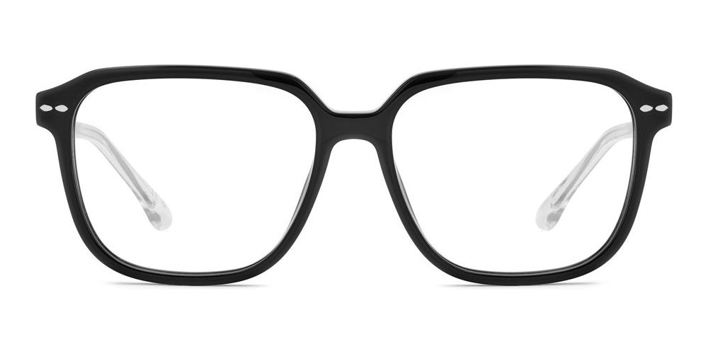 IM 0232 Black Squared Eyeglasses