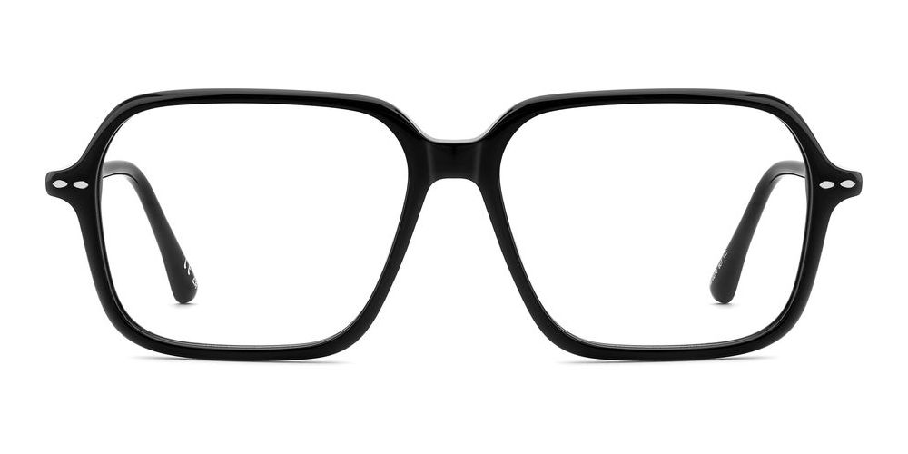 IM 0233 Black Squared Eyeglasses