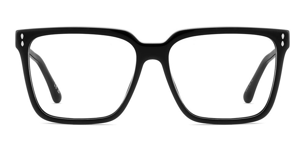 IM 0244 Black Squared Eyeglasses