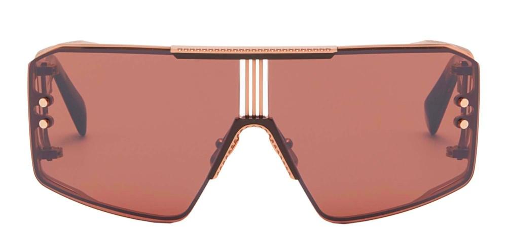 LE MASQUE Rose Gold Shield Sunglasses