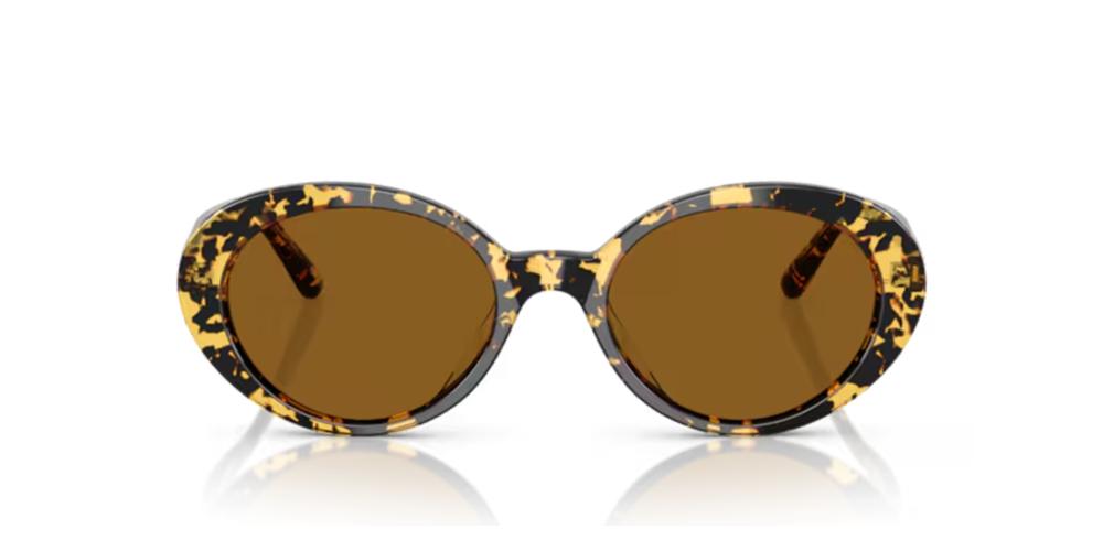 LUMAR OV 5565SU Havana Oval Sunglasses