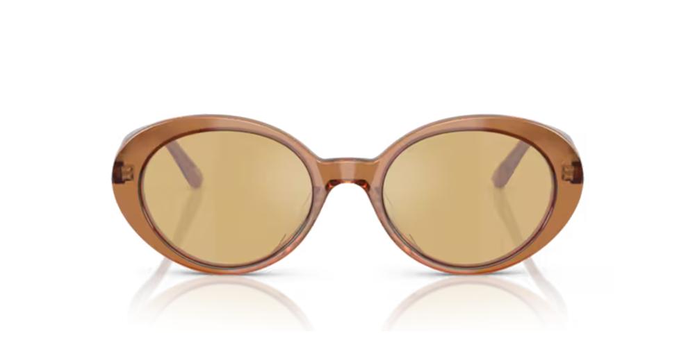 LUMAR OV 5565SU Brown Oval Sunglasses