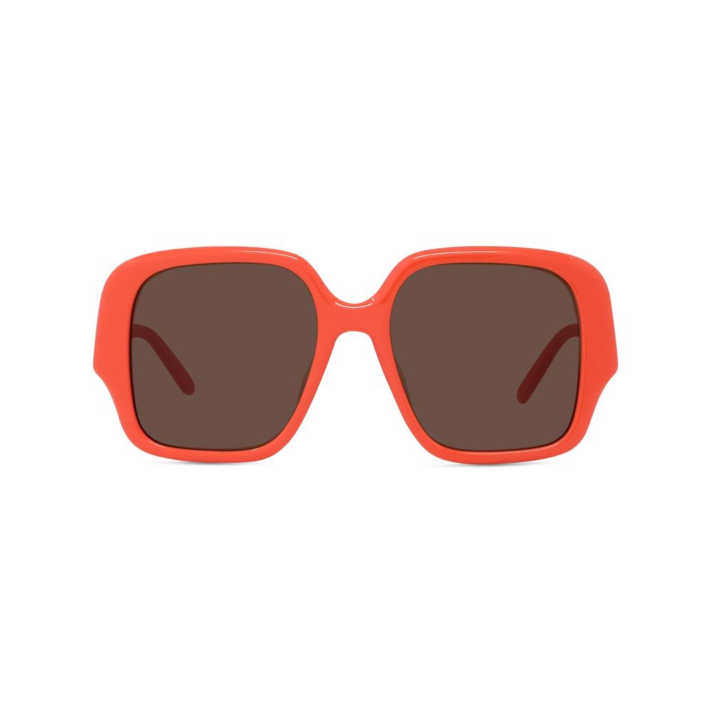 Slim Orange Geometric Sunglasses