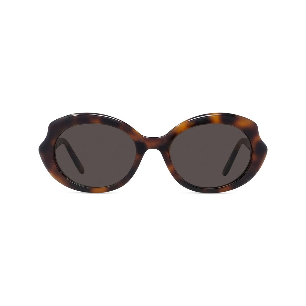 Slim Havana Geometric Sunglasses