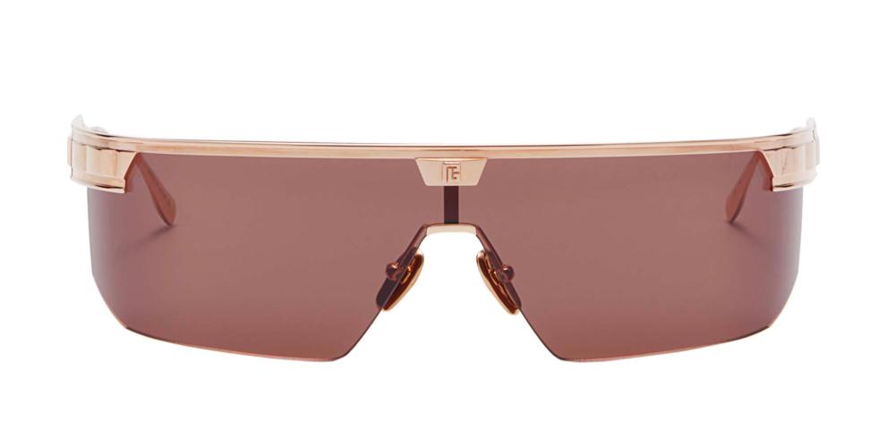 MAJOR Rose Gold Shield Sunglasses