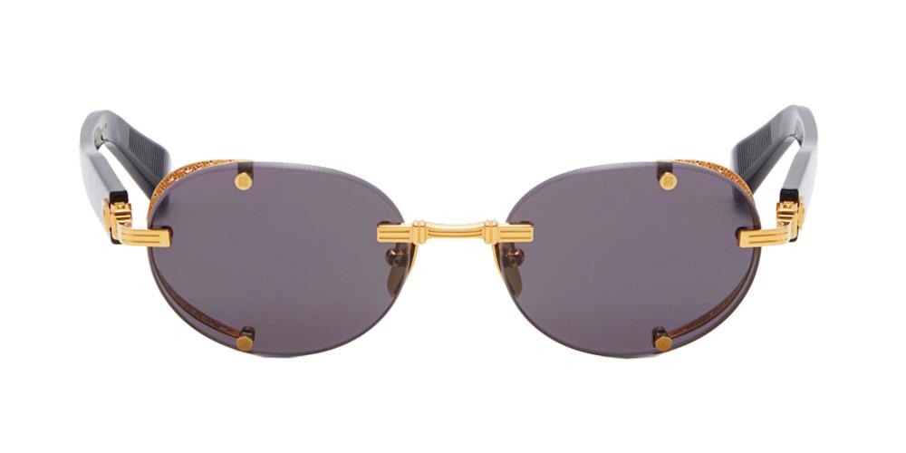 MONSIEUR Gold Round Sunglasses