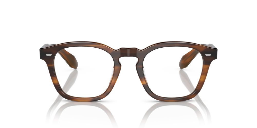 N.03 OV 5527U Havana Geometric Eyeglasses