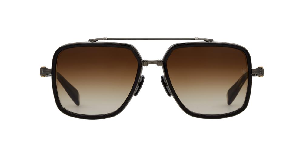 OFFICIER Black Geometric Sunglasses