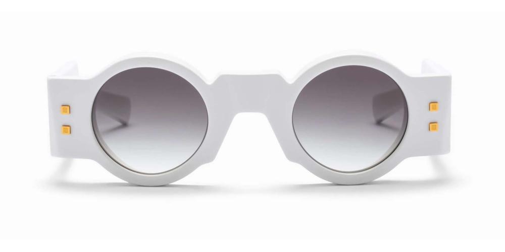 OLIVIER White Round Sunglasses
