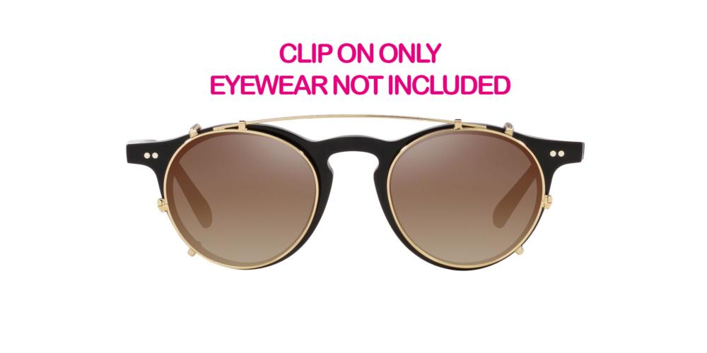 OP-13 CLIP ON OV 5504C Gold Round Eyeglasses