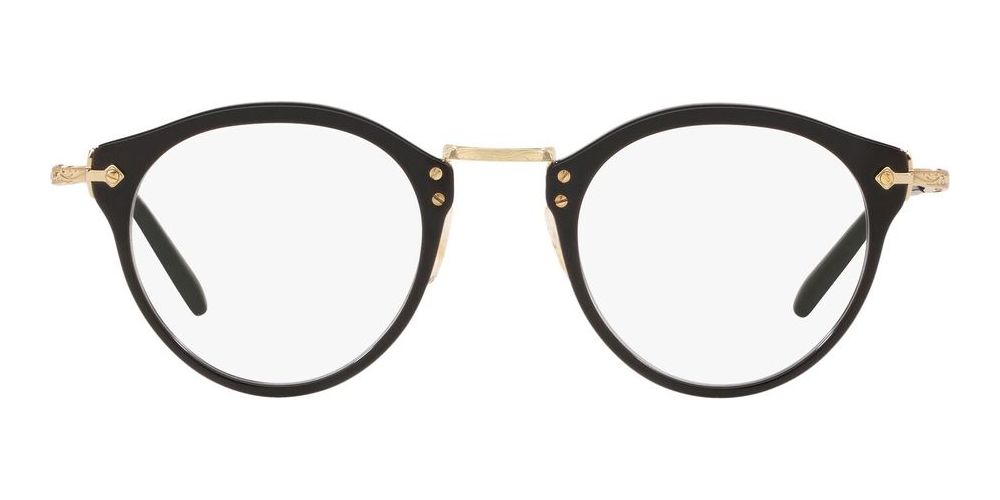 OP-505 OV 5184 Black Round Eyeglasses