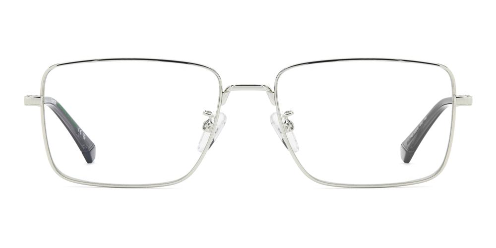 PLD D582/G Silver Rectangle Eyeglasses