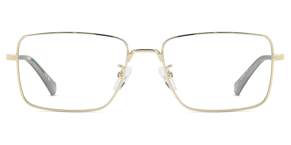 PLD D582/G Gold Rectangle Eyeglasses