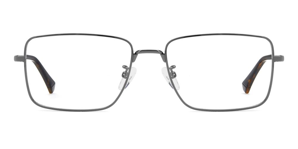PLD D582/G Ruthenium Rectangle Eyeglasses