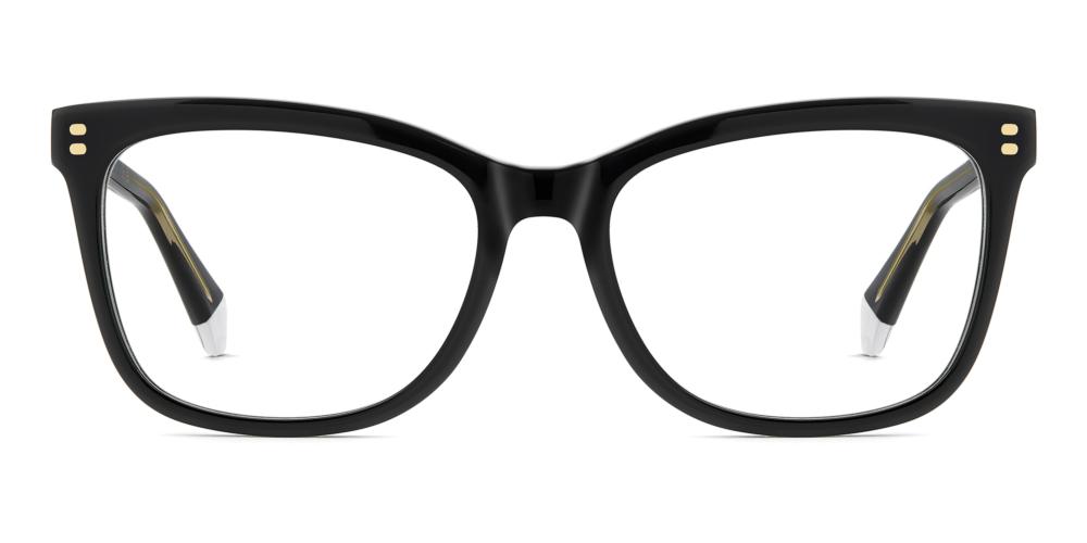 PLD D586 Black Rectangle Eyeglasses