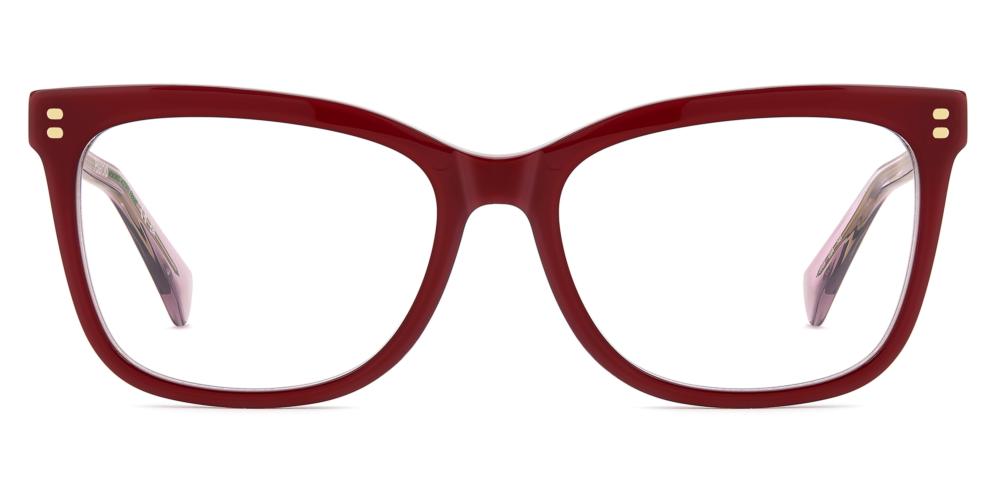 PLD D586 Red Rectangle Eyeglasses