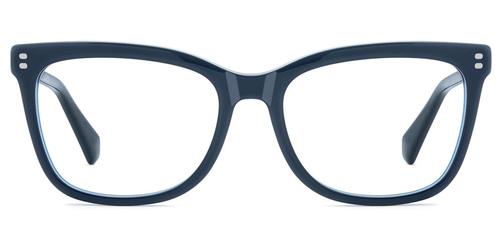 PLD D586 Blue Rectangle Eyeglasses