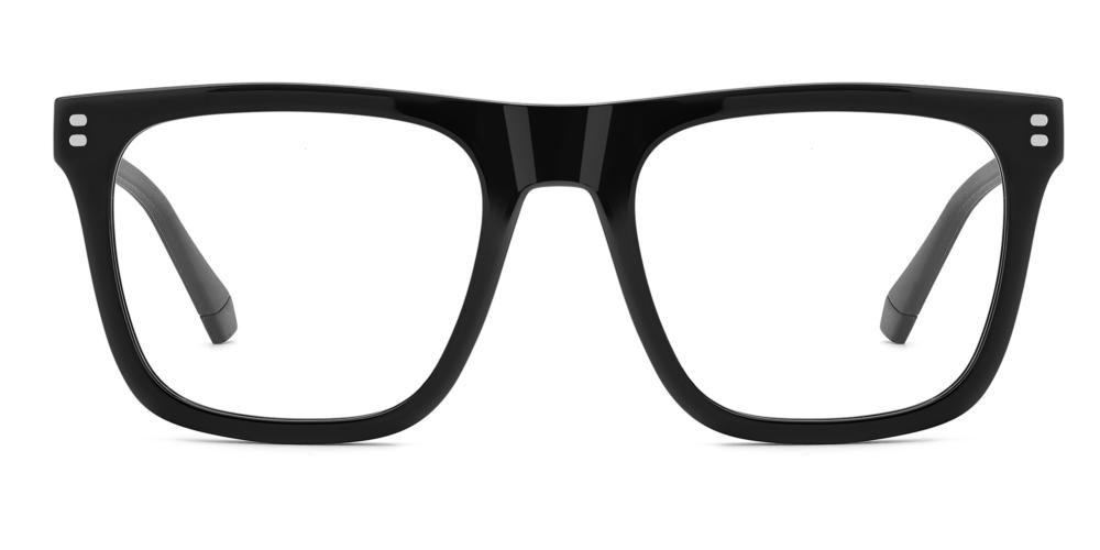 PLD D849 Black Rectangle Eyeglasses