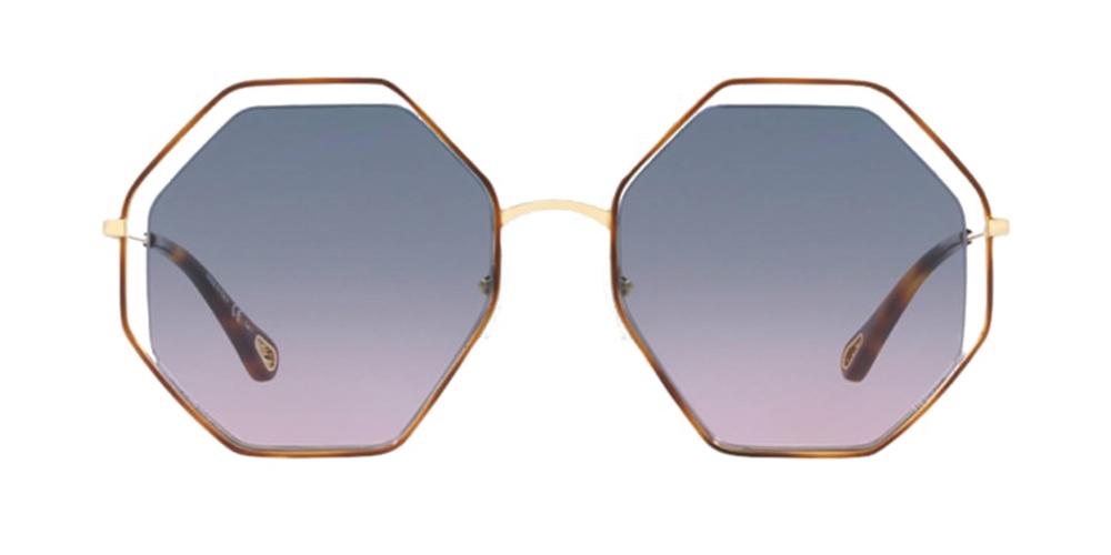 POPPY CH0046S Havana Geometric Sunglasses